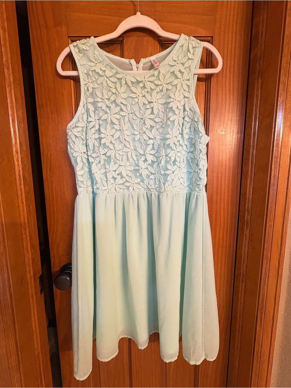Xhilaration Mint Green Chiffon Sleeveless Summer mini Dress Juniors XL